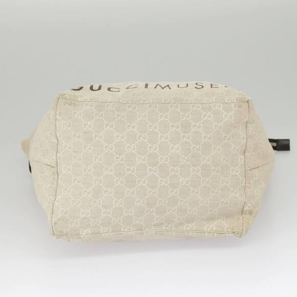 GUCCI GG Canvas Tote Bag Beige Silver - Picture 7 of 16